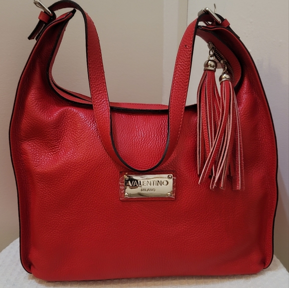 Red handbag genuine leather - Picture 14 of 16